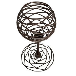 BROWN WIRE VOTIVE CANDLE HOLDERS